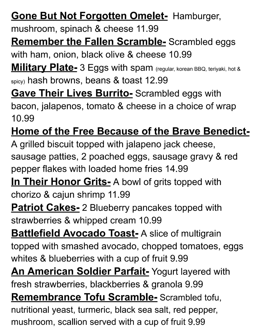 Specials